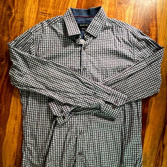 100% Cotton Men's Dress Shirt [Bugatchi] - Picture 1 of 11